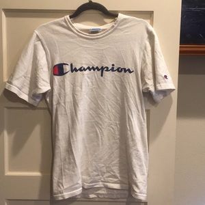 Champion Logo Plain White T